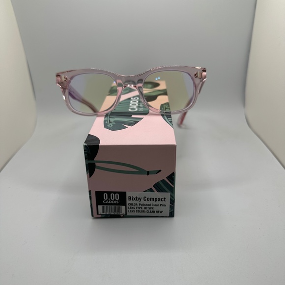 NWT Caddis Readers - Bixby "Compact" in Polished Clear Pink - 0.0x magnification - Picture 4 of 7